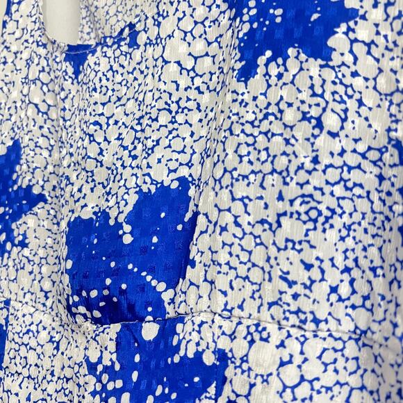 Urban Renewal SMALL Blue White Floral Mini Dress Shift  Sleeveless Sheer UO - Picture 5 of 9